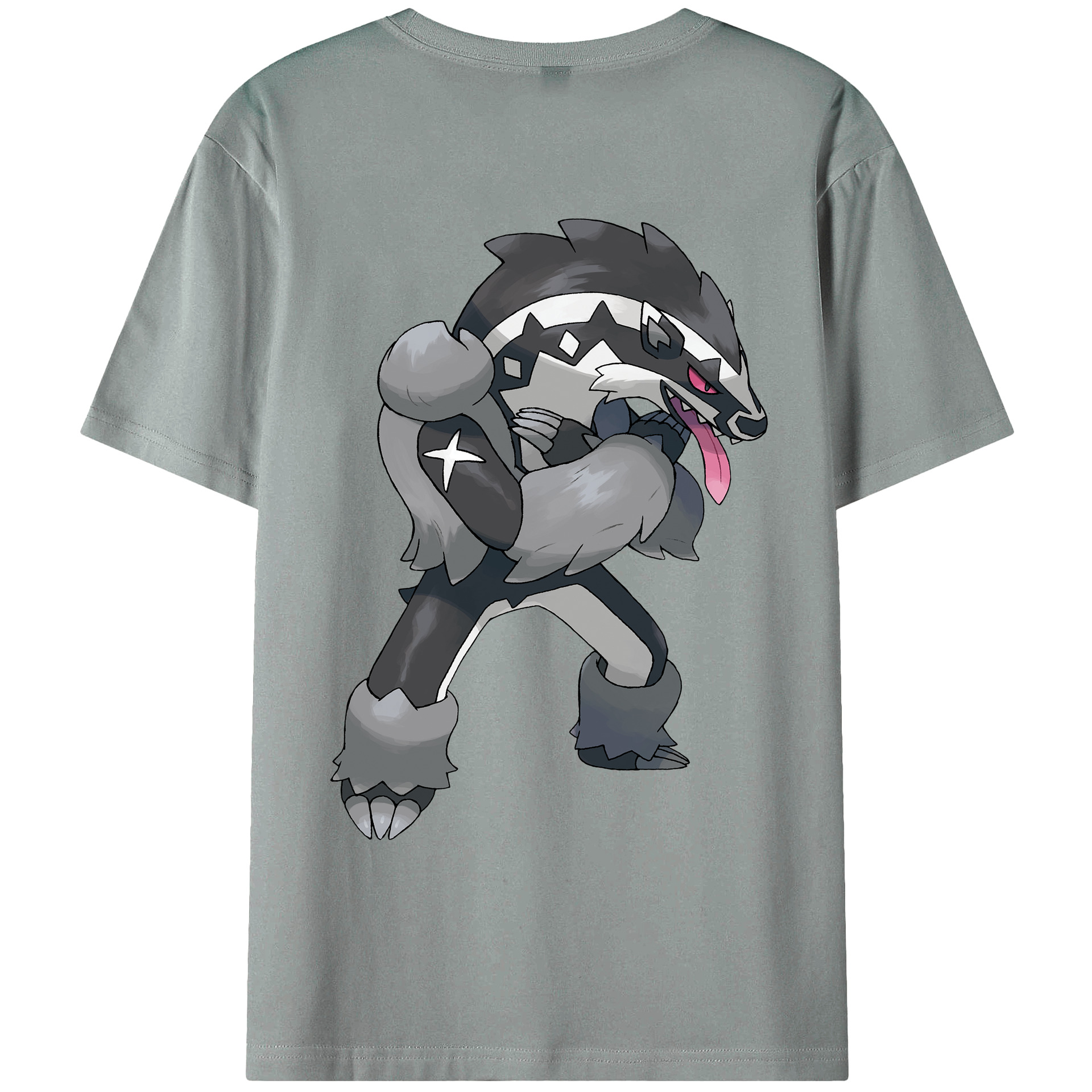 （画像用） ポケットモンスター Pokémon 綿100％ メンズ半袖Tシャツ（バックプリント） 通気性